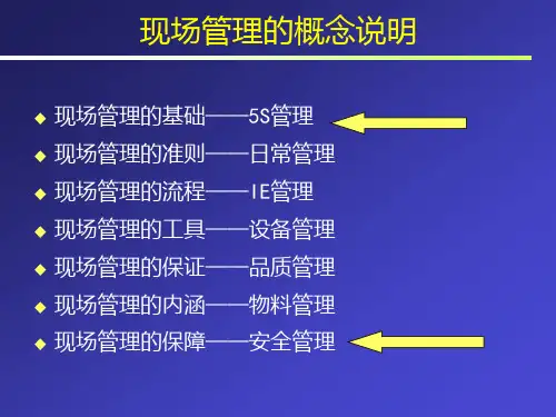 卓越的现场管理与安全生产课件