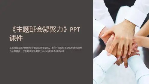 《主题班会凝聚力》课件