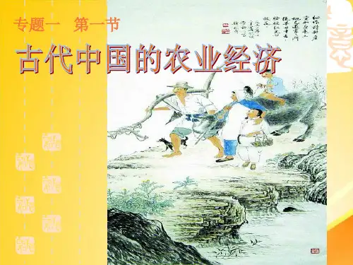 古代中国的农业经济ppt7 人民版
