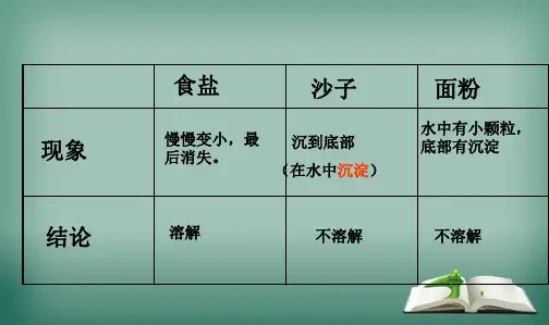 最新教科版小学四年级科学上册科教版四上《物质在水中是怎样溶解的》课件