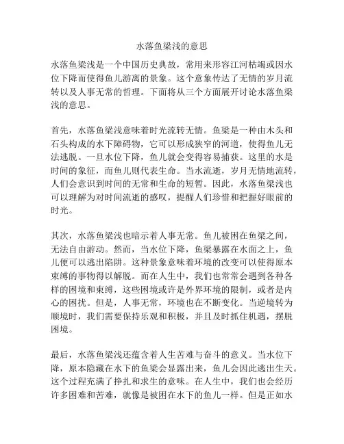水落鱼梁浅的意思