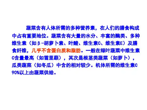 蔬菜的营养价值PPT课件