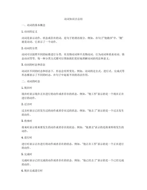 动词知识点总结