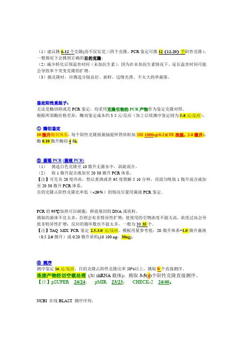 阳性转化子的鉴定