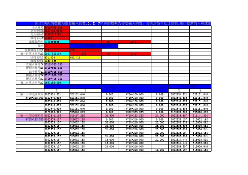 曲线要素等计算公式表格
