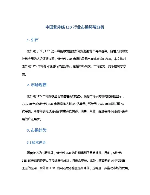 中国紫外线LED行业市场环境分析