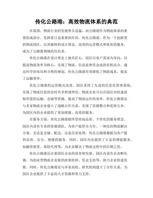 传化公路港：高效物流体系的典范(2)