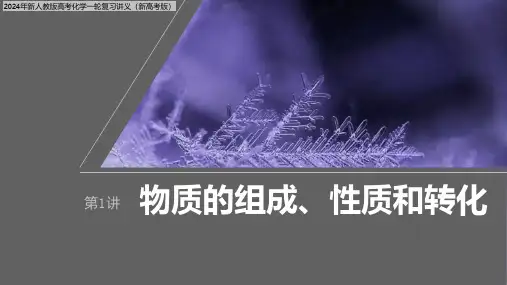 2024年新人教版高考化学一轮复习讲义(新高考版)  第1章 第1讲 物质的组成、性质和转化