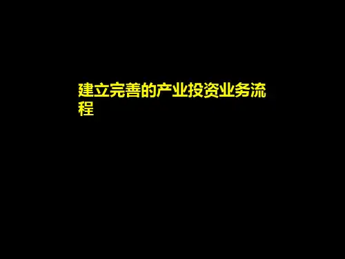 投资业务流程PPT课件