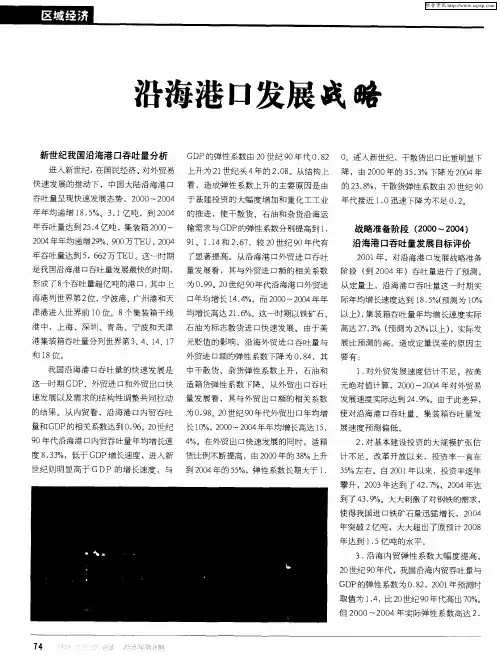沿海港口发展战略