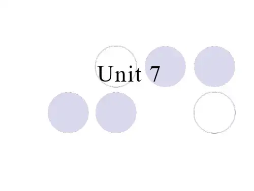 外研社听力教程第三册听力答案Unit 7