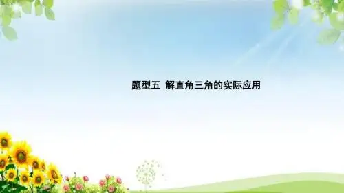 中考数学专题复习题型五 解直角三角的实际应用课件