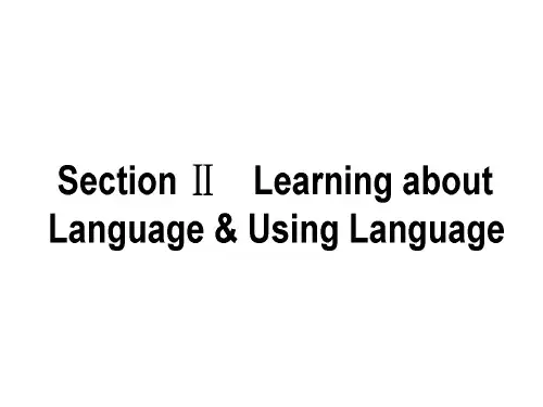 高中英语 Unit 2 The United Kingdom Section 2 Learn