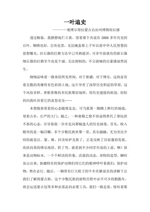 参观博物馆后感