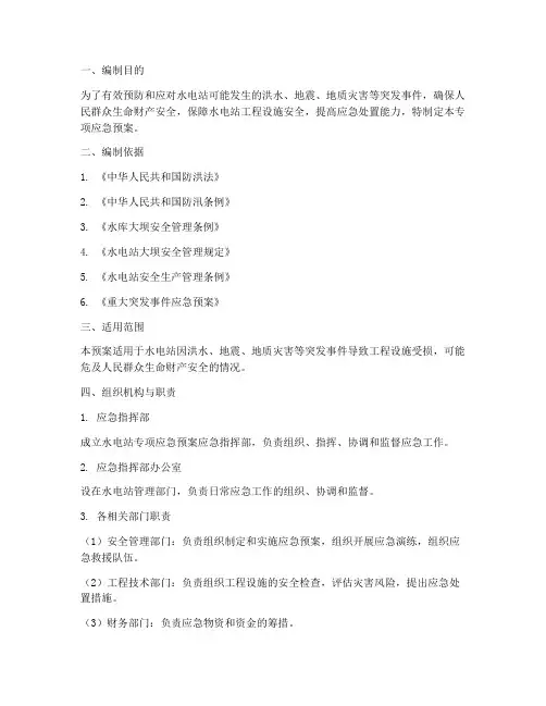 水电站_专项应急预案
