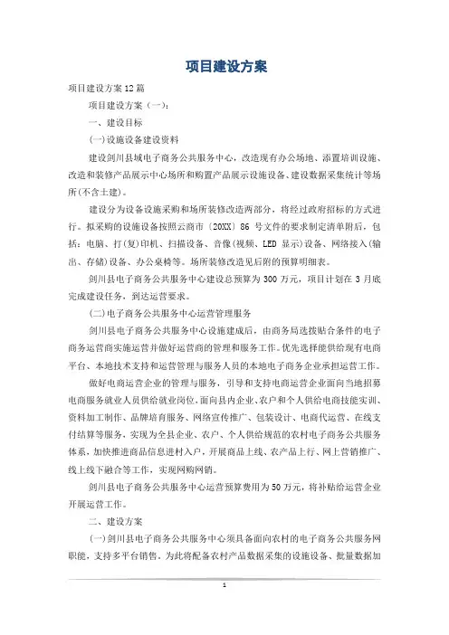 项目建设方案