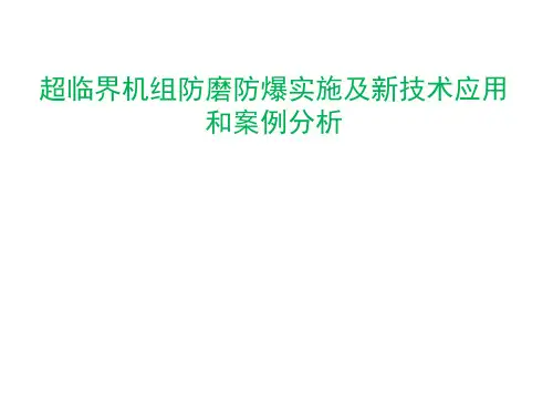 超临界机组防磨防爆实施及新技术应用和案例分析