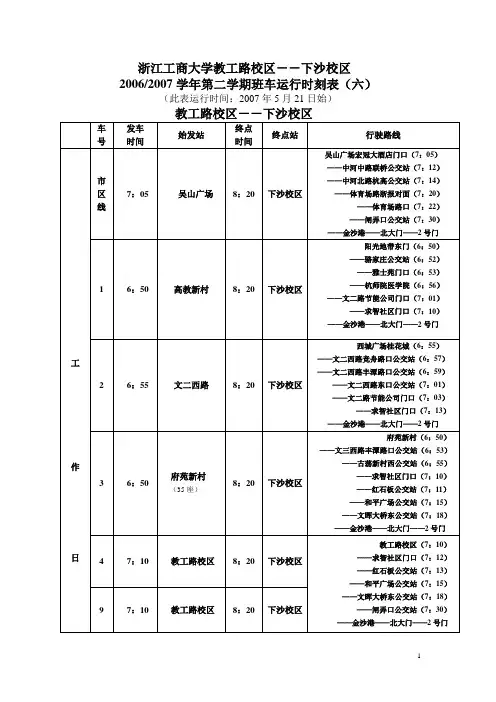 浙江工商大学教工路校区--下沙校区