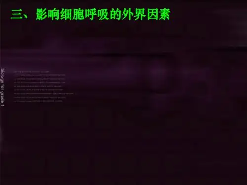 影响细胞呼吸的因素