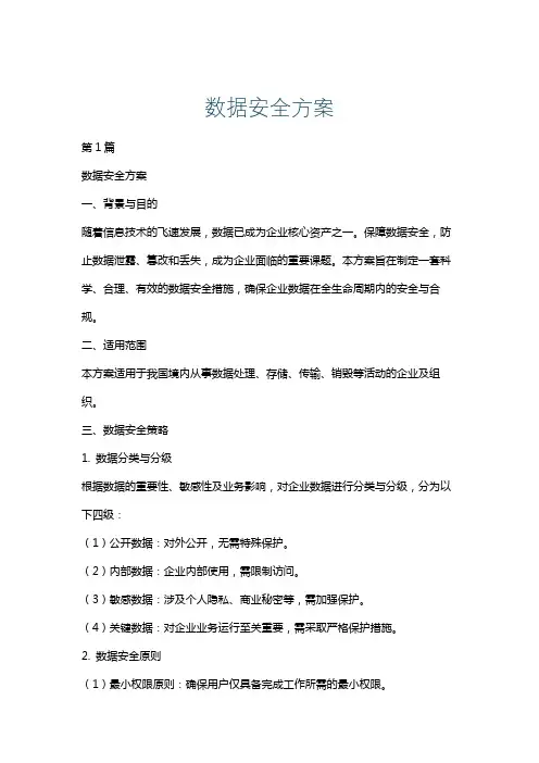 数据安全方案