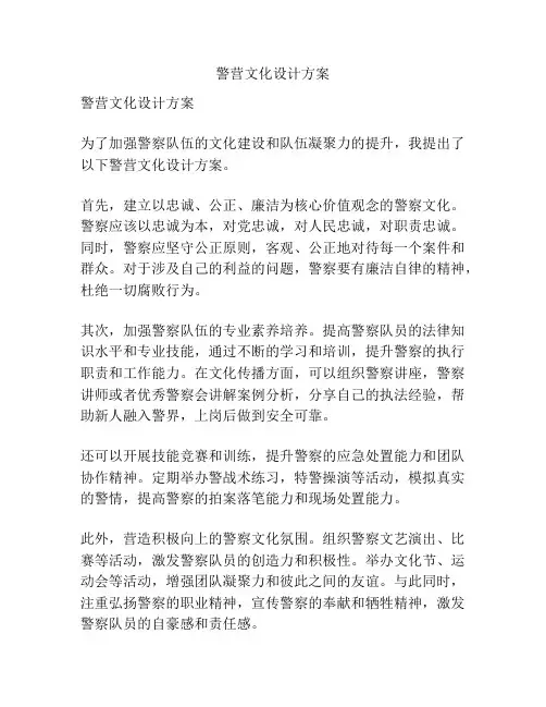 警营文化设计方案