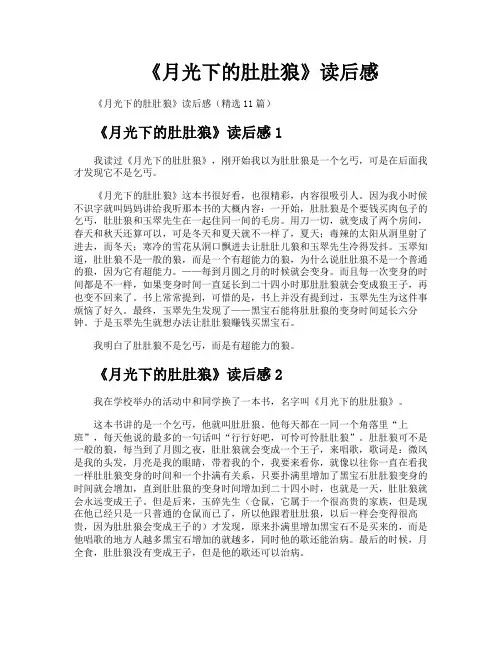 《月光下的肚肚狼》读后感