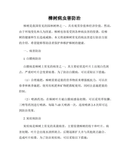 樟树病虫害防治