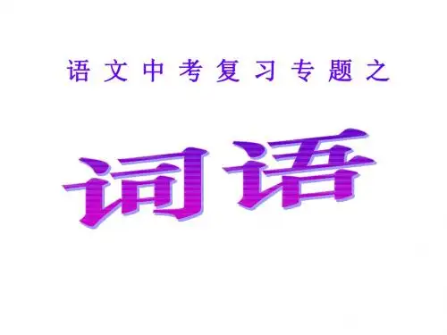 临沂市中考专项复习专题三：成语-课件