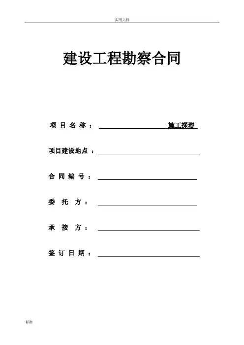桩基探溶检测规定合同