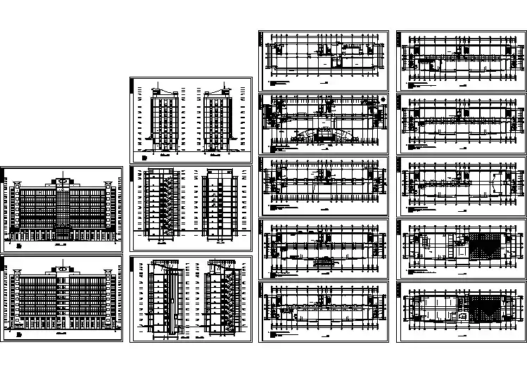 某办公楼cad建筑施工全套图纸