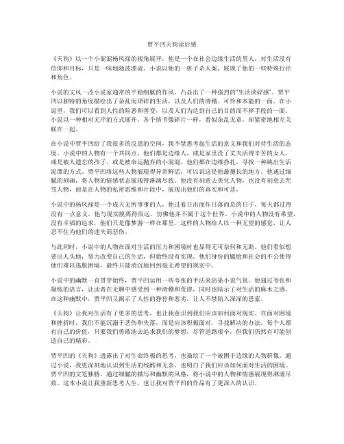 贾平凹天狗读后感