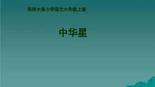 六年级语文上册第7课中华星5西师大版ppt课件