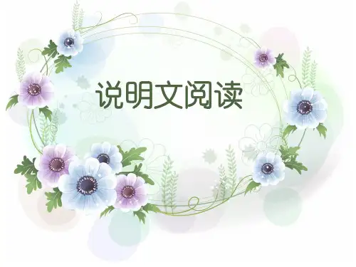 小学作文6年级说明文阅读PPT课件