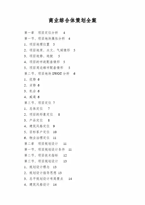 商业综合体策划全案
