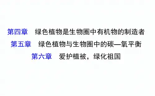 2017人教版七年级生物上册课件第三单元 第4-6章.ppt