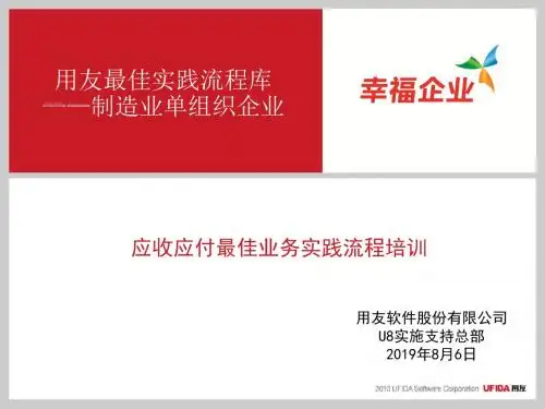 用友u8最佳业务实践流程培训PPT - 应收应付 29页PPT文档