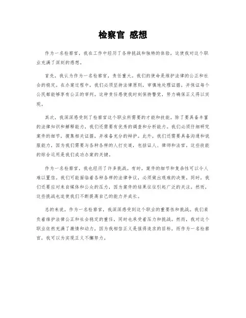 检察官 感想