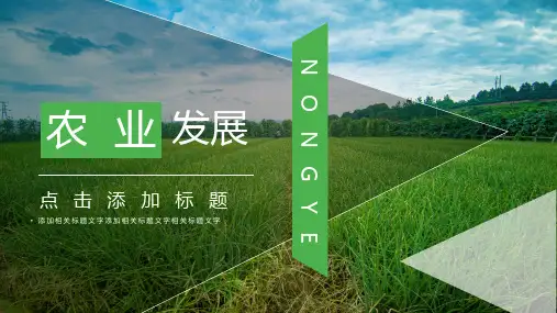 绿色农业发展介绍PPT模板