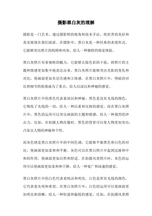 摄影黑白灰的理解