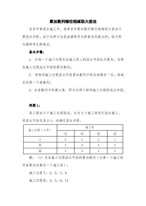累加数列错位相减取大差法案例详解