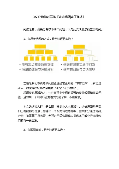15分钟你看不懂「麦肯锡图表工作法」