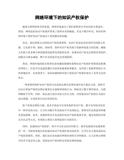 网络环境下的知识产权保护
