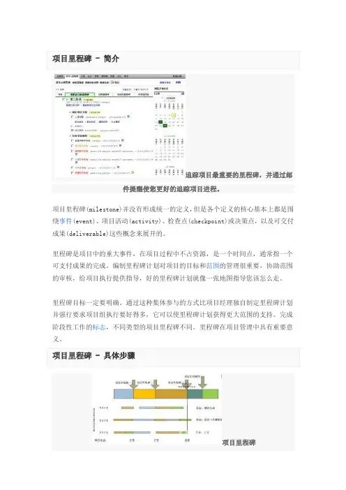 项目里程碑---简介