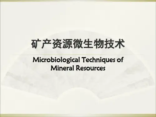 矿产资源微生物技术-7微生物对重金属离子的吸附