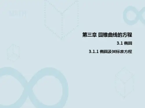 高二数学人教A版选择性必修第一册课件：3.1.1椭圆及其标准方程