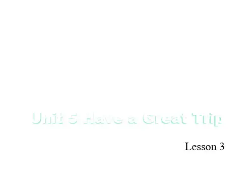 人教版(新起点)英语五年级下Unit 5《Have a Great Trip》(Lesson 3)教学课件