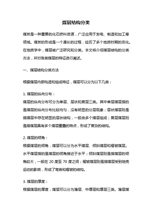煤层结构分类