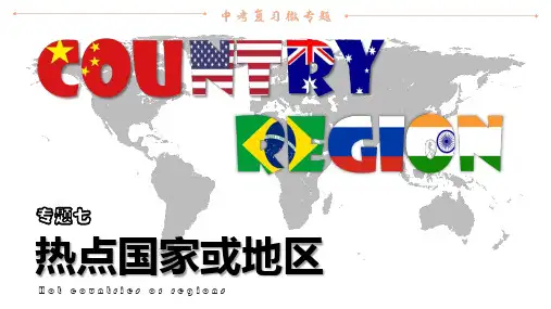 专题07  热点国家或地区-中考一轮复习考点专题复习大全 (全国通用)