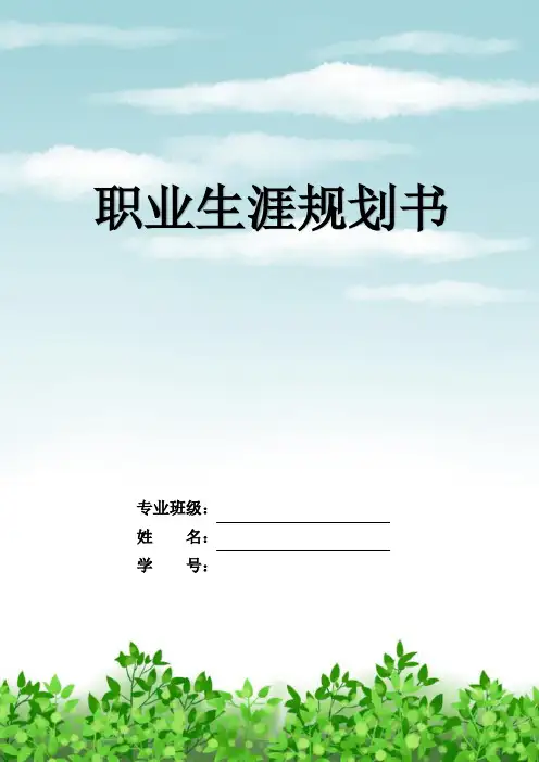动漫设计_职业生涯规划