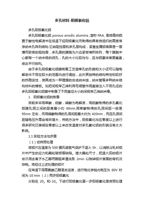 多孔材料-阳极氧化铝
